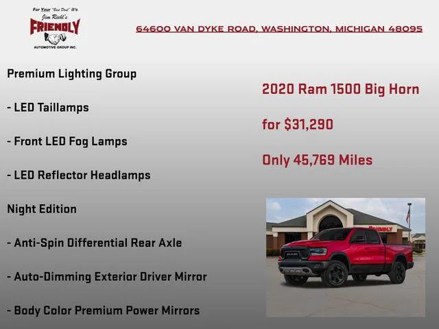 2020 RAM 1500 Big Horn Crew Cab 4x4 57 Box