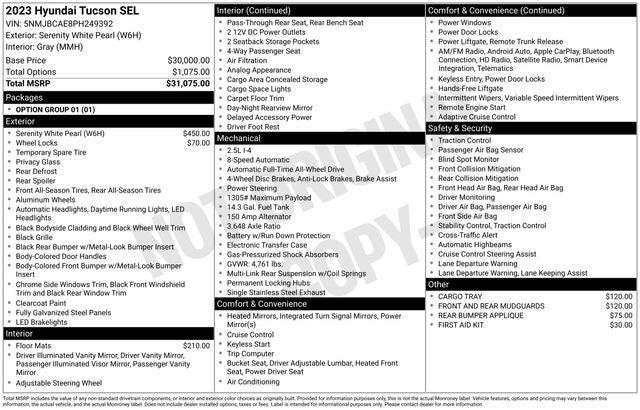 2023 Hyundai Tucson SEL