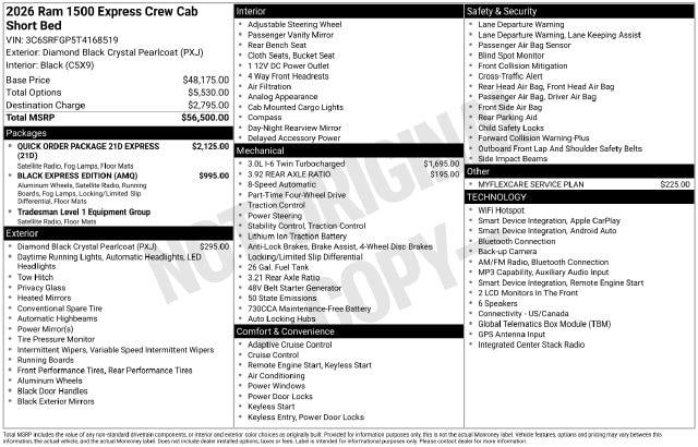 2026 Ram 1500 Express Crew Cab 4x4 57 Box