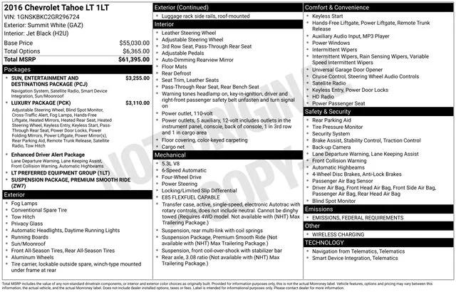 2016 Chevrolet Tahoe LT 2016 Chevrolet Tahoe LT