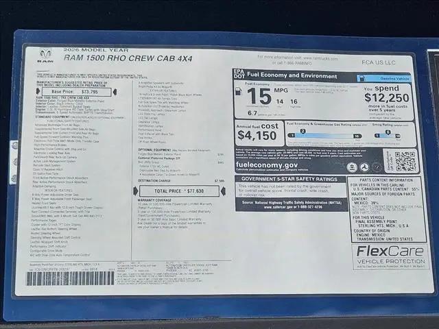 2026 Ram 1500 RHO Crew Cab 4x4 57 Box