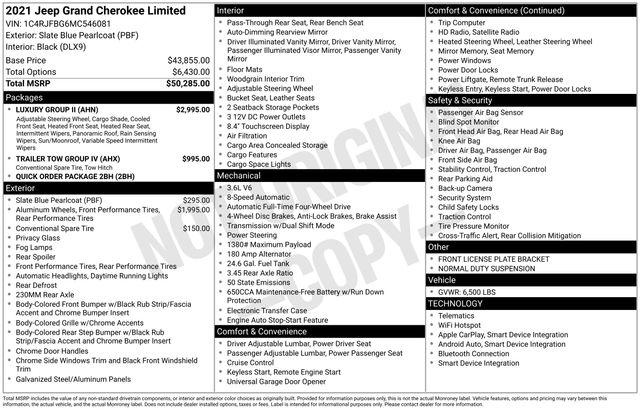 2021 Jeep Grand Cherokee Limited 4x4