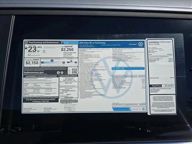 2026 Volkswagen Atlas SE with Technology