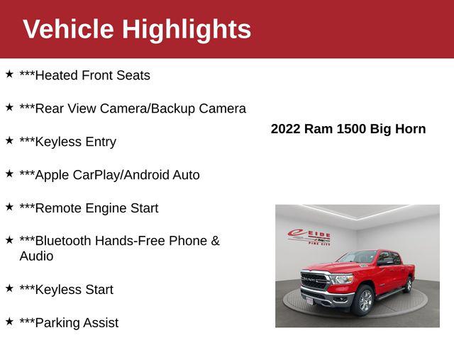 2022 RAM 1500 Big Horn Crew Cab 4x4 57 Box 2022 RAM 1500 Big Horn Crew Cab 4x4 57 Box