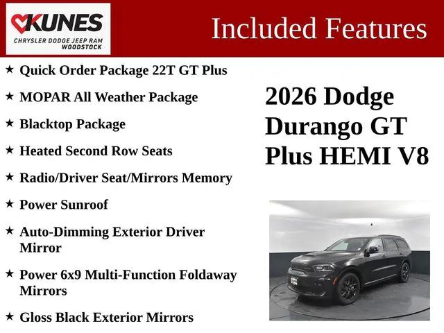 2026 Dodge Durango DURANGO GT PLUS AWD HEMI V8 2026 Dodge Durango DURANGO GT PLUS AWD HEMI V8