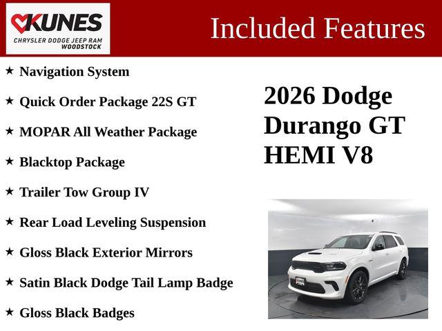 2026 Dodge Durango DURANGO GT AWD HEMI V8 2026 Dodge Durango DURANGO GT AWD HEMI V8