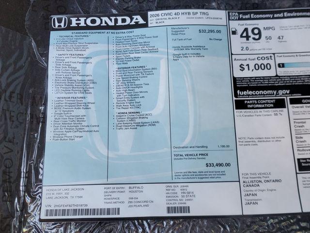 2026 Honda Civic Sport Touring