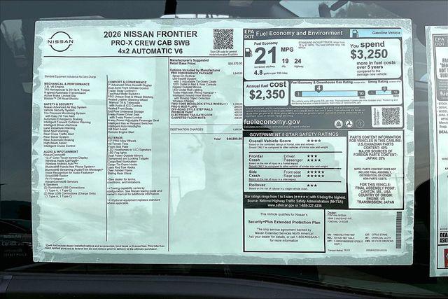2026 Nissan Frontier Crew Cab PRO-X 4x2