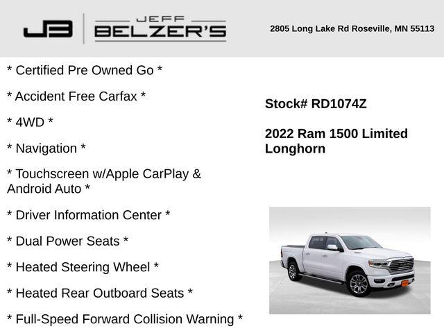 2022 RAM 1500 Limited Longhorn Crew Cab 4x4 57 Box 2022 RAM 1500 Limited Longhorn Crew Cab 4x4 57 Box