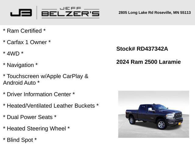 2024 RAM 2500 Laramie Crew Cab 4x4 64 Box 2024 RAM 2500 Laramie Crew Cab 4x4 64 Box