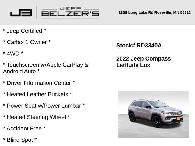 2022 Jeep Compass Latitude Lux 4x4 2022 Jeep Compass Latitude Lux 4x4