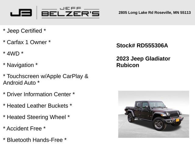 2023 Jeep Gladiator Rubicon 4x4 2023 Jeep Gladiator Rubicon 4x4