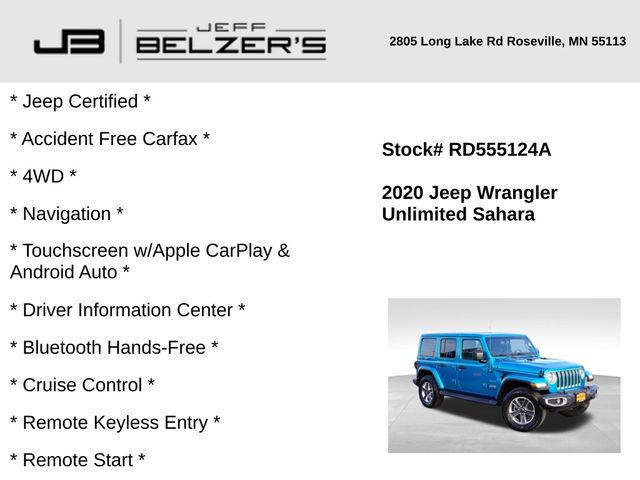 2020 Jeep Wrangler Unlimited Sahara 2020 Jeep Wrangler Unlimited Sahara