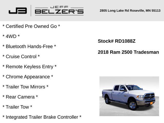 2018 RAM 2500 Tradesman Crew Cab 4x4 64 Box 2018 RAM 2500 Tradesman Crew Cab 4x4 64 Box