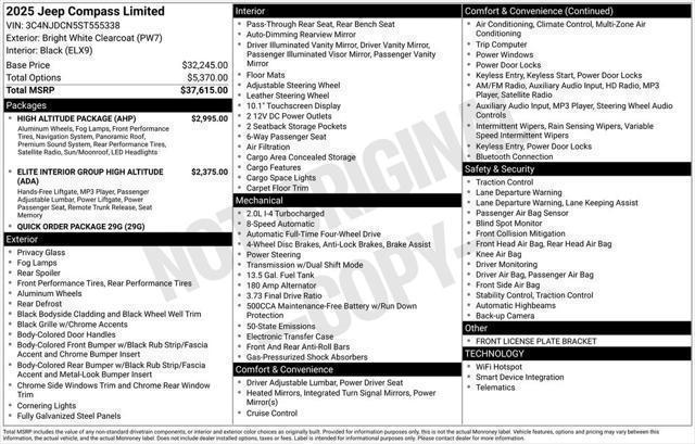 2025 Jeep Compass COMPASS LIMITED 4X4 2025 Jeep Compass COMPASS LIMITED 4X4