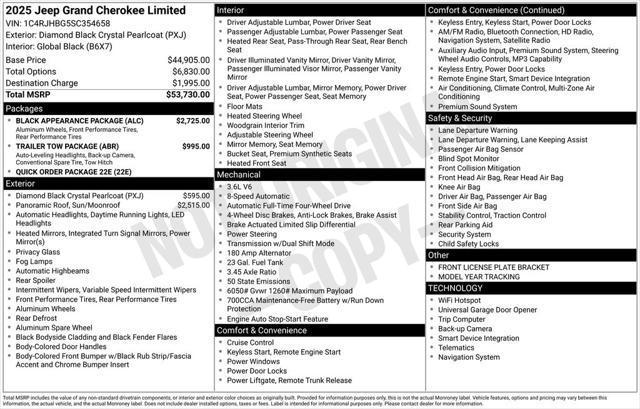 2025 Jeep Grand Cherokee GRAND CHEROKEE LIMITED 4X4