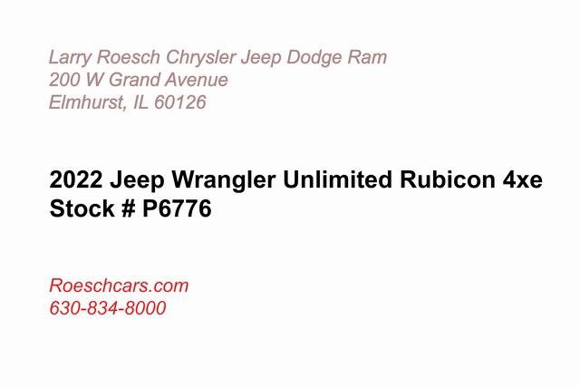 2022 Jeep Wrangler 4xe Unlimited Rubicon 4x4 2022 Jeep Wrangler 4xe Unlimited Rubicon 4x4