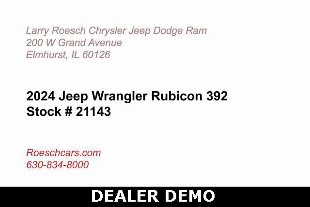 2024 Jeep Wrangler WRANGLER 4-DOOR RUBICON 392 FINAL EDITION 2024 Jeep Wrangler WRANGLER 4-DOOR RUBICON 392 FINAL EDITION