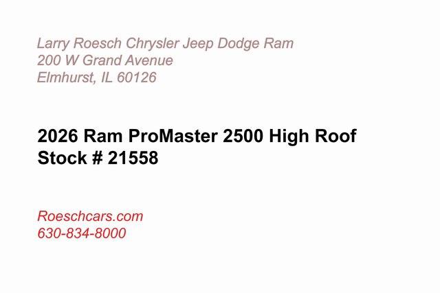 2026 RAM Ram ProMaster RAM PROMASTER 2500 TRADESMAN CARGO VAN HIGH ROOF 159 WB 2026 RAM Ram ProMaster RAM PROMASTER 2500 TRADESMAN CARGO VAN HIGH ROOF 159 WB