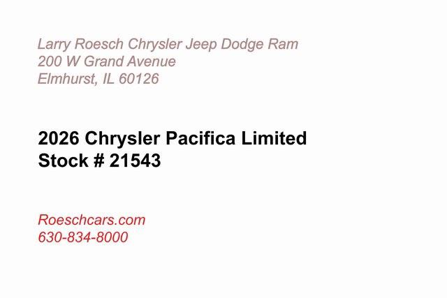 2026 Chrysler Pacifica PACIFICA LIMITED AWD 2026 Chrysler Pacifica PACIFICA LIMITED AWD