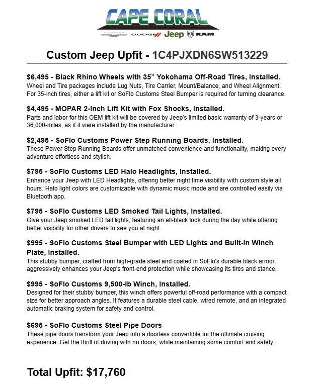 2025 Jeep Wrangler WRANGLER 4-DOOR SPORT 2025 Jeep Wrangler WRANGLER 4-DOOR SPORT
