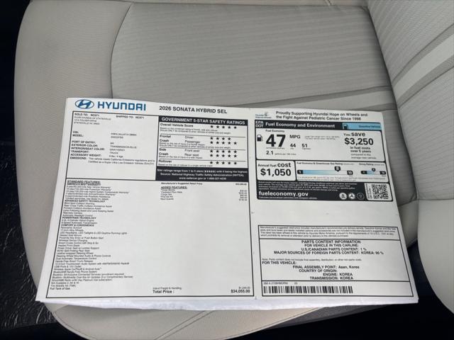 2026 Hyundai Sonata Hybrid SEL