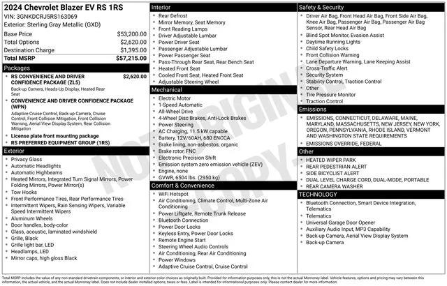 2024 Chevrolet Blazer EV eAWD RS