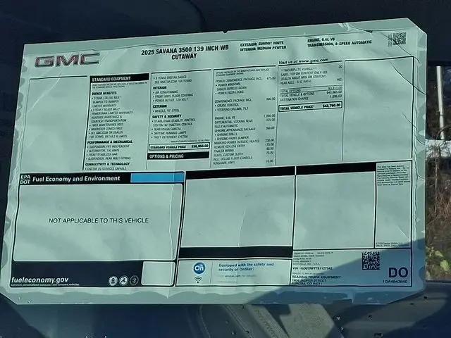 2025 GMC Savana Cutaway Work Van