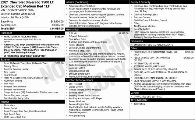 2021 Chevrolet Silverado 1500 4WD Double Cab Standard Bed LT 2021 Chevrolet Silverado 1500 4WD Double Cab Standard Bed LT