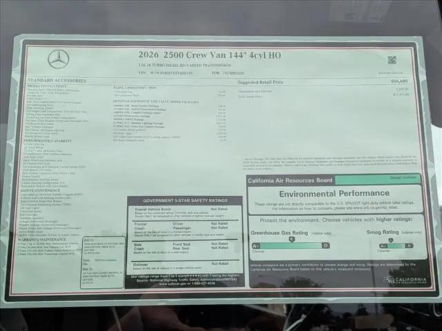 2026 Mercedes-Benz Sprinter 2500 Standard Roof 4-Cyl Diesel HO