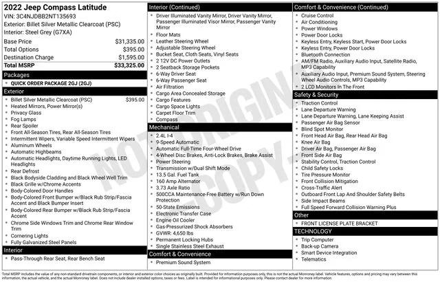 2022 Jeep Compass Latitude 4x4 2022 Jeep Compass Latitude 4x4