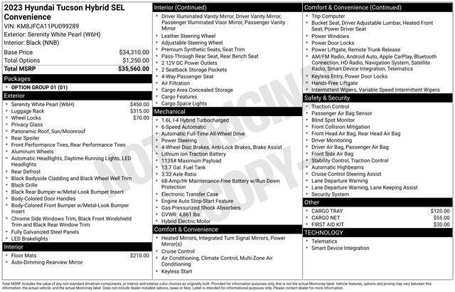 2023 Hyundai Tucson Hybrid SEL Convenience 2023 Hyundai Tucson Hybrid SEL Convenience
