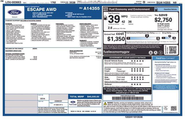 2025 Ford Escape ST-Line Elite