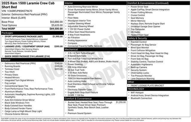 2025 RAM 1500 Laramie Crew Cab 4x4 57 Box