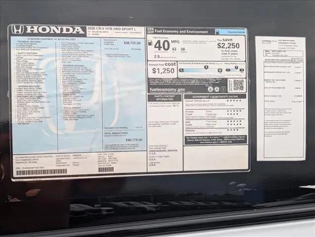 2026 Honda CR-V Hybrid 2WD Sport-L