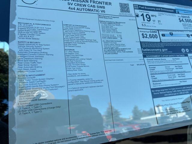 2026 Nissan Frontier Crew Cab SV 4x4