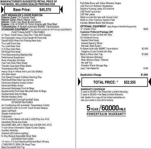 2026 Jeep Wrangler WRANGLER 2-DOOR RUBICON