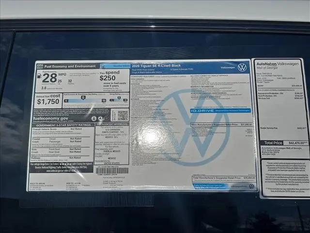 2026 Volkswagen Tiguan SE R-Line Black