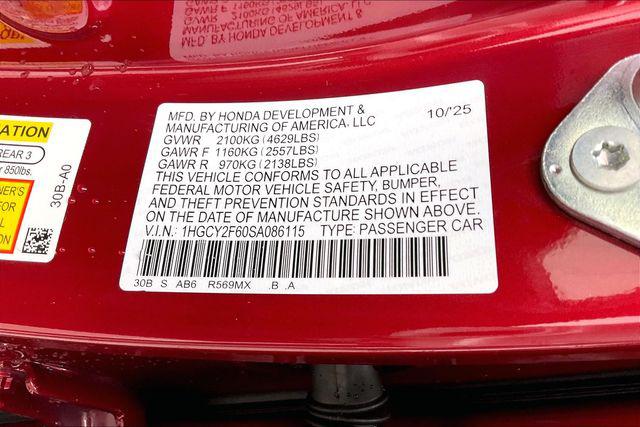 2025 Honda Accord Sedan EX-L