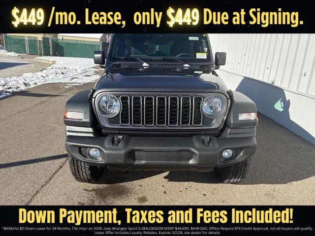 2026 Jeep Wrangler WRANGLER 4-DOOR SPORT S 2026 Jeep Wrangler WRANGLER 4-DOOR SPORT S
