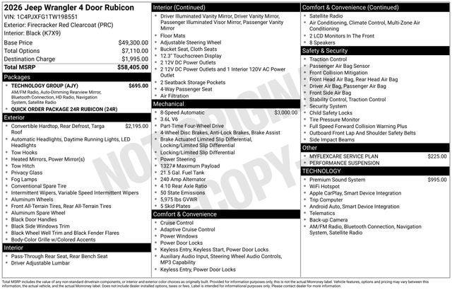 2026 Jeep Wrangler WRANGLER 4-DOOR RUBICON