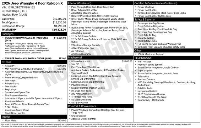 2026 Jeep Wrangler 4-Door Recon 4x4