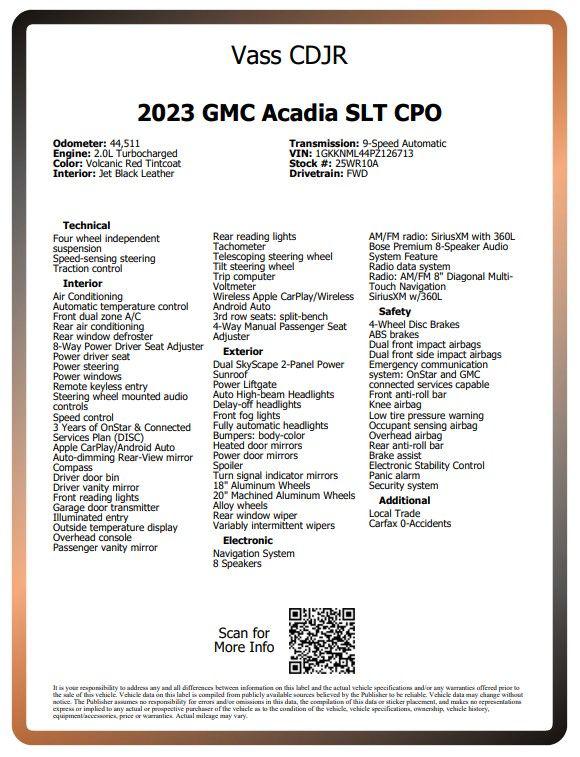 2023 GMC Acadia FWD SLT