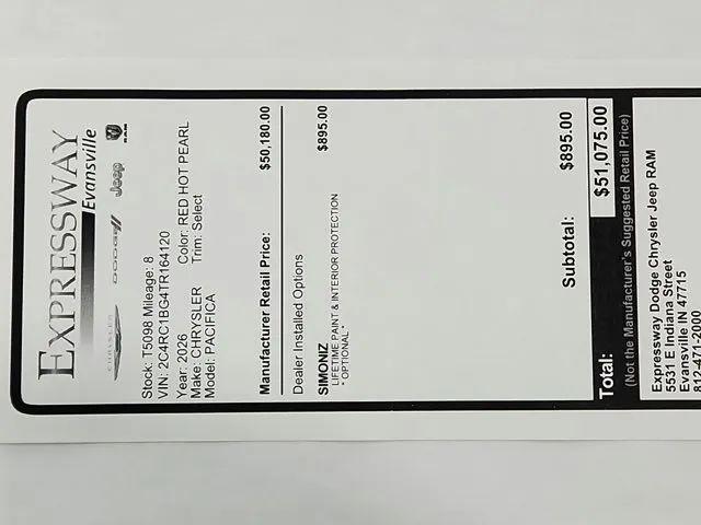 2026 Chrysler Pacifica Select