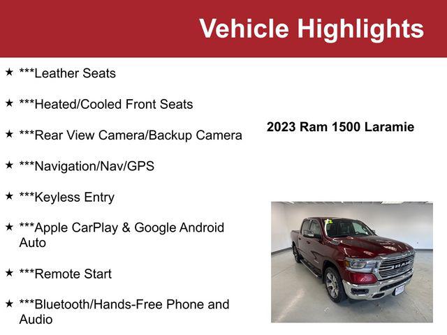 2023 RAM 1500 Laramie Crew Cab 4x4 57 Box 2023 RAM 1500 Laramie Crew Cab 4x4 57 Box