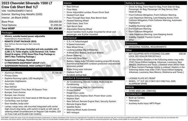 2023 Chevrolet Silverado 1500 2WD Crew Cab Short Bed LT