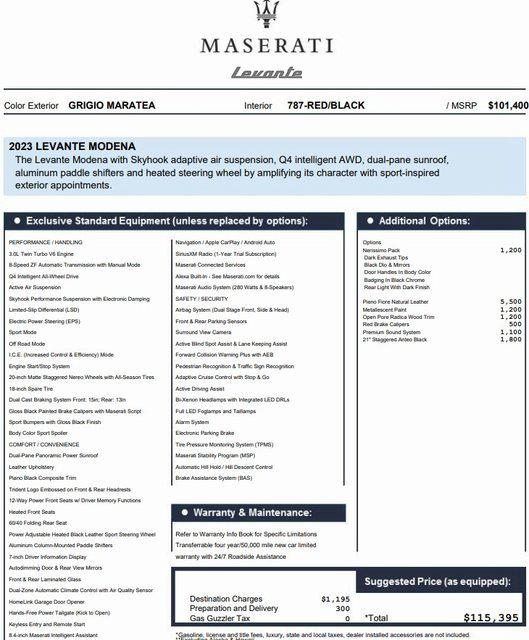 2022 Maserati Levante Modena 2022 Maserati Levante Modena