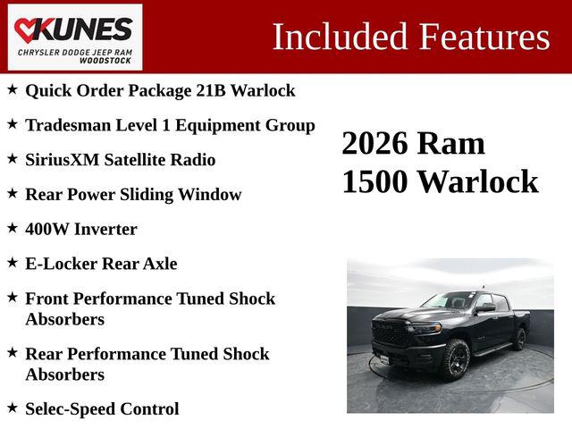 2026 RAM Ram 1500 RAM 1500 WARLOCK CREW CAB 4X4 57 BOX