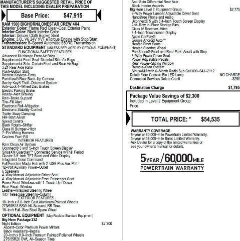 2022 RAM 1500 Big Horn Crew Cab 4x4 57 Box 2022 RAM 1500 Big Horn Crew Cab 4x4 57 Box