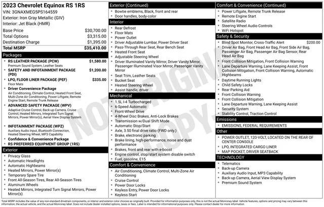 2023 Chevrolet Equinox FWD RS 2023 Chevrolet Equinox FWD RS